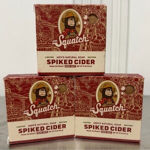 DR SQUATCH Limited Edition SPIKED CIDER Natural Bar Soap 3 Pack  New in Box